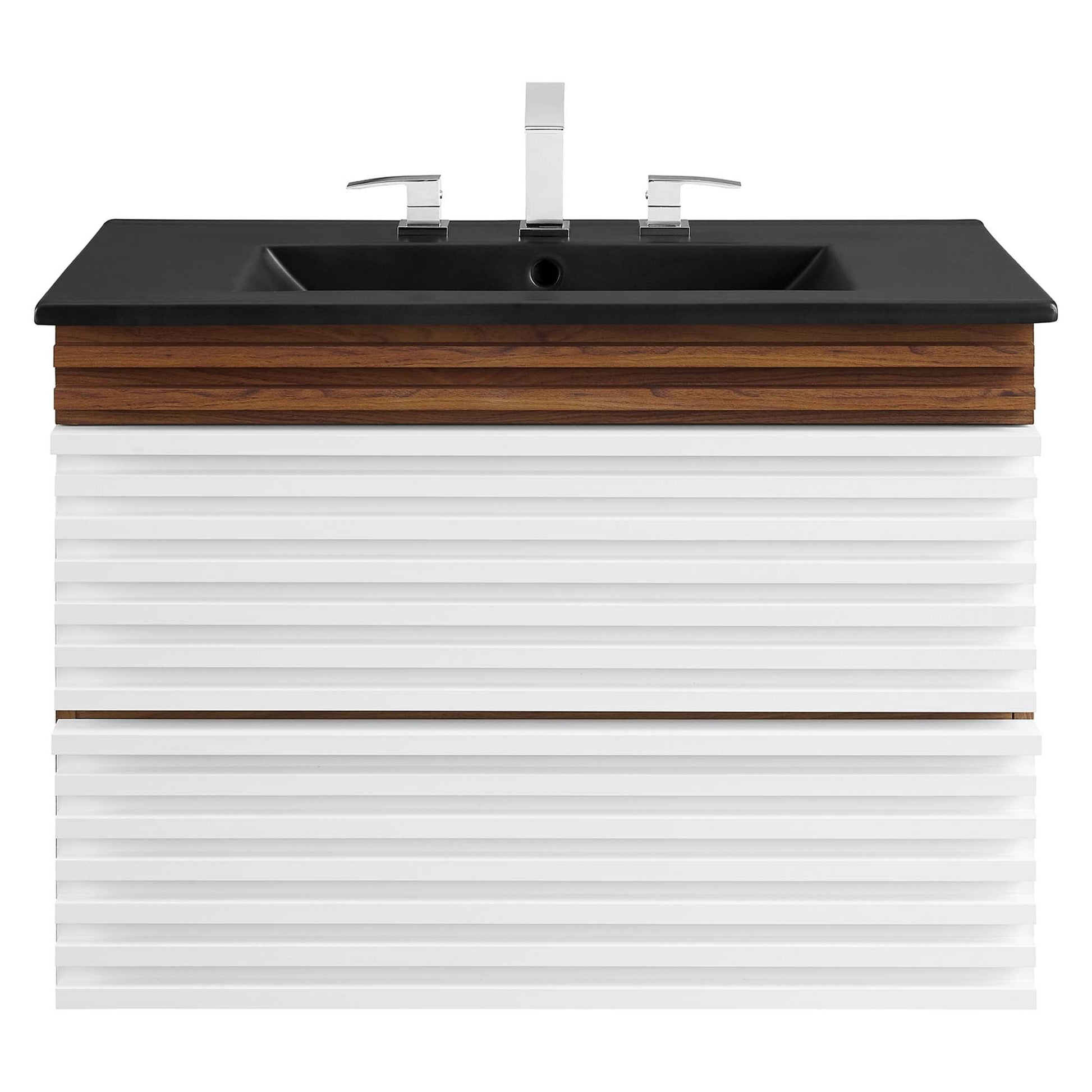 Render Wall-Mount Bathroom Vanity with Black Basin Included