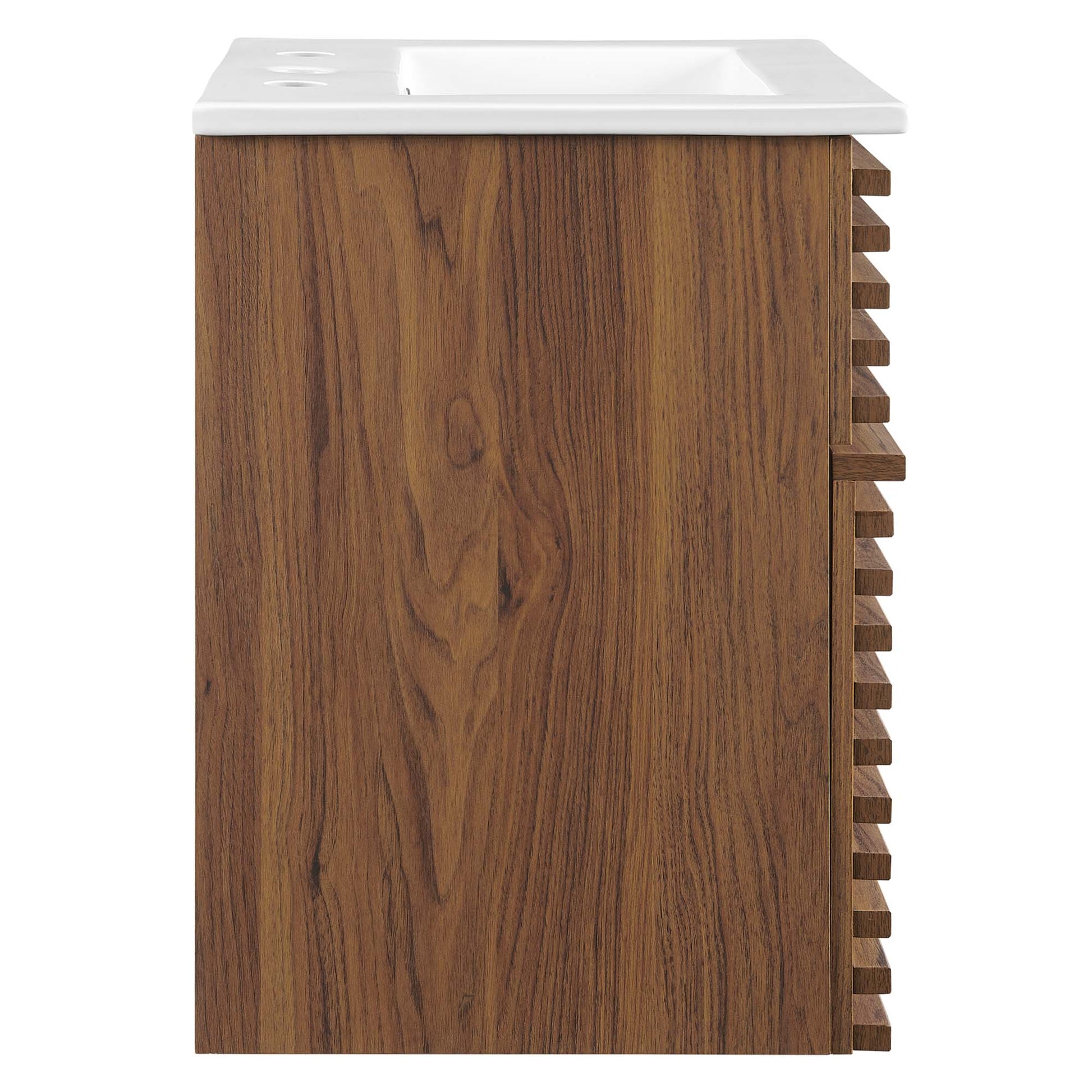 Render Wall-Mount Bathroom Vanity with White Basin Included