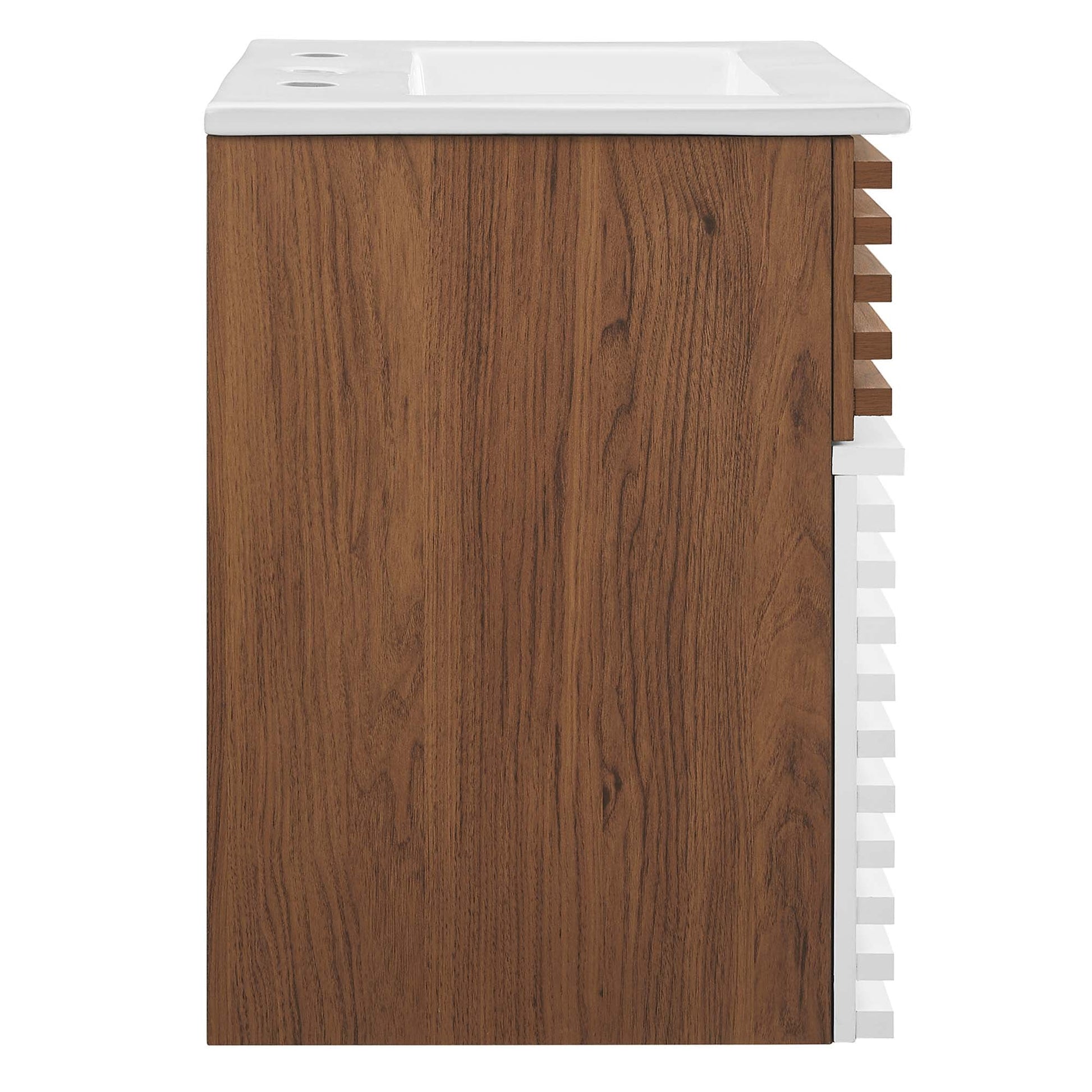Render Wall-Mount Bathroom Vanity with White Basin Included
