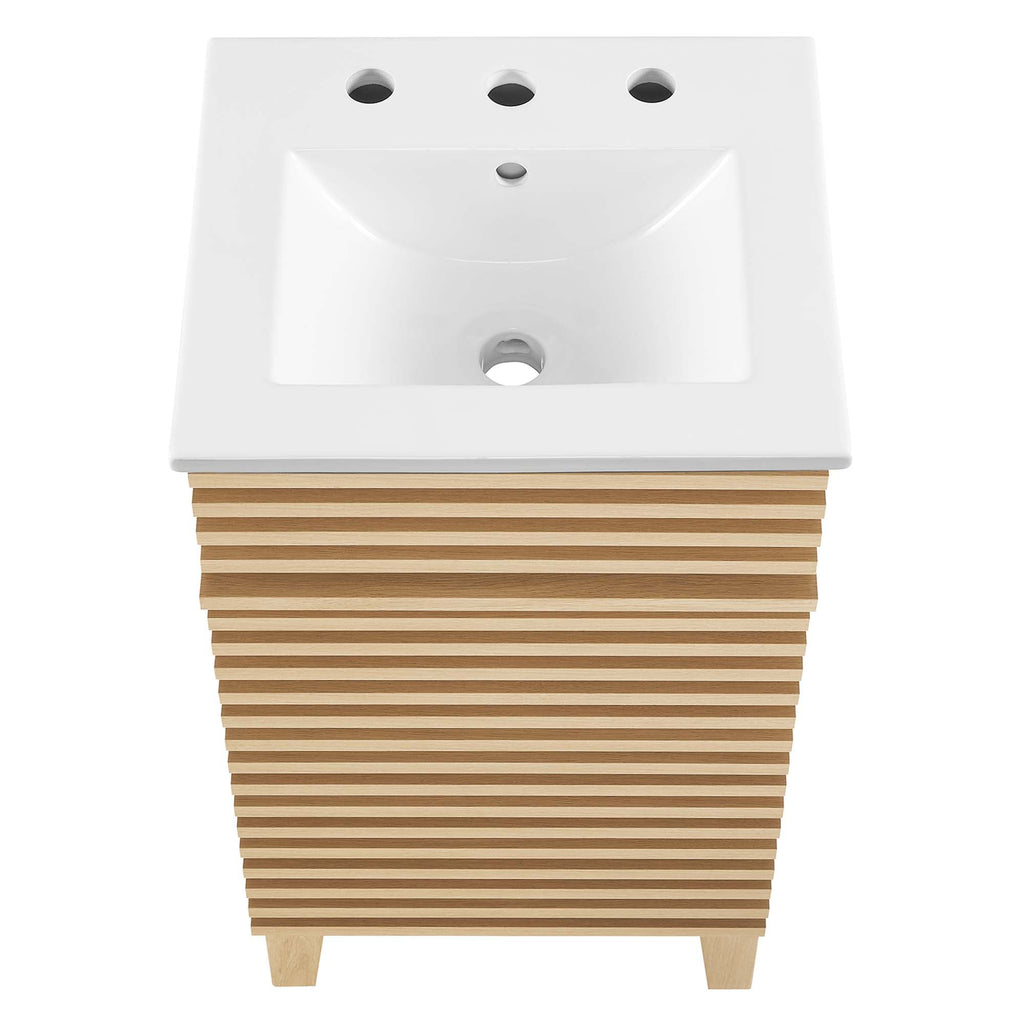 Render 18" and 24" Bathroom Vanities with White Basin Included