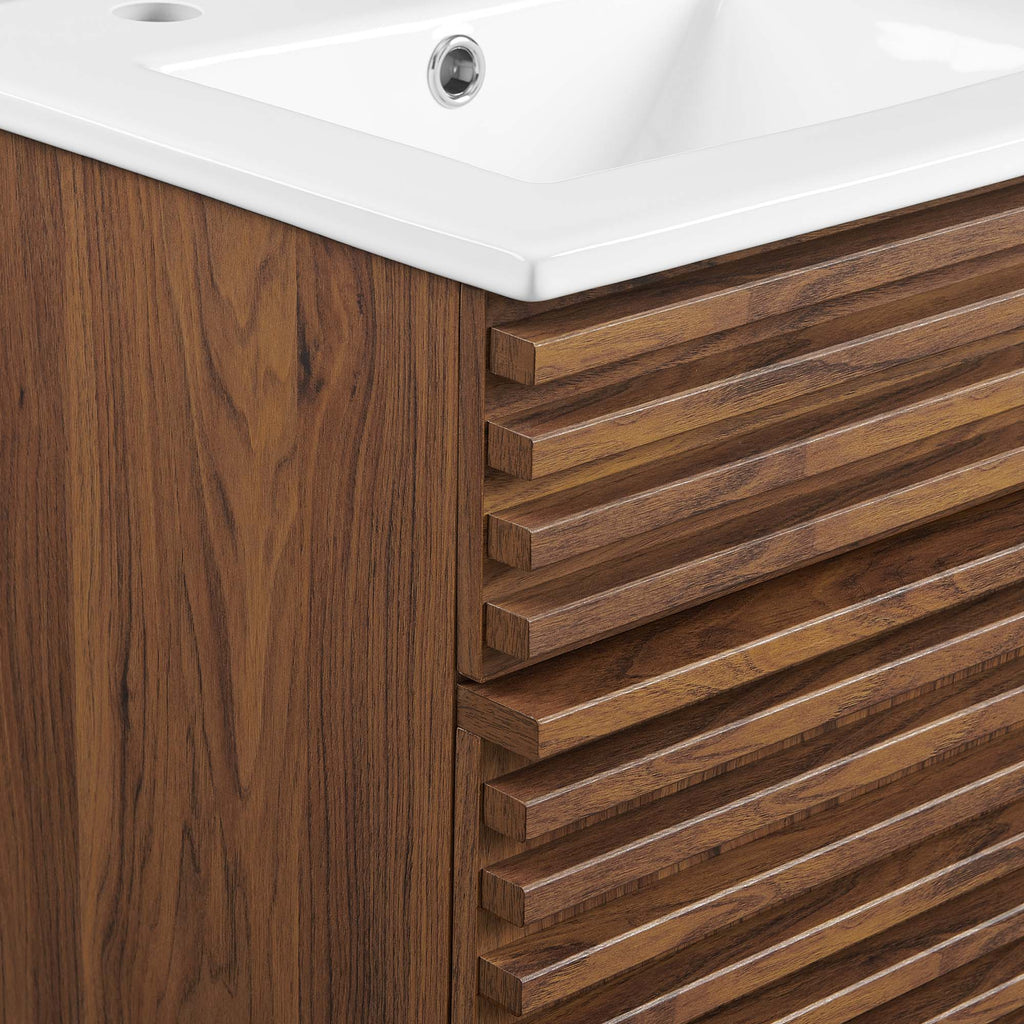 Render 18" and 24" Bathroom Vanities with White Basin Included