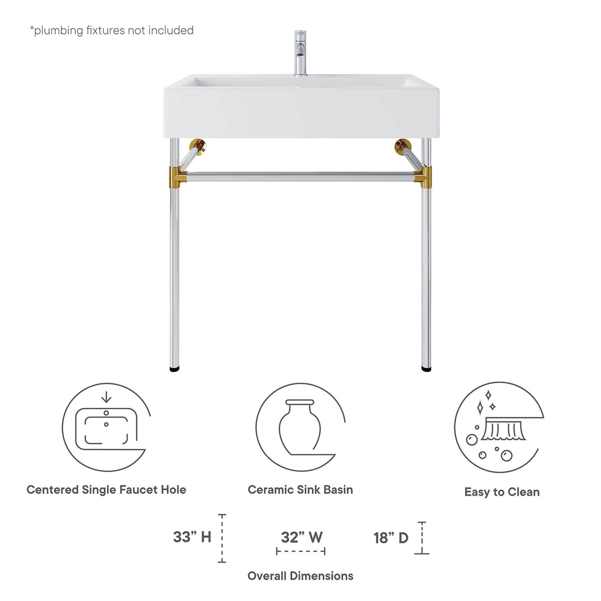 Redeem Wall-Mount Bathroom Vanity Basin Included