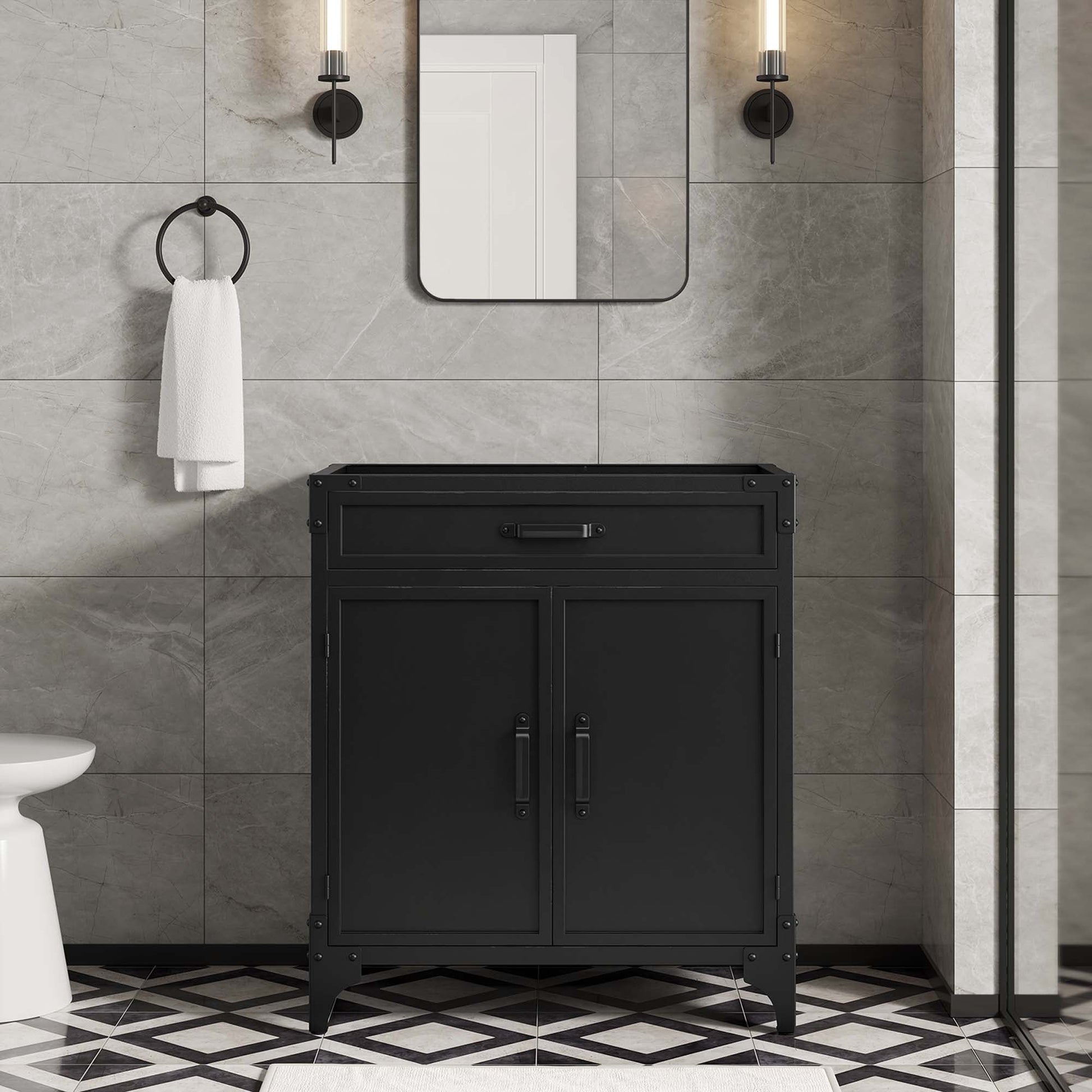 Steamforge Bathroom Cabinet Basin Not Included