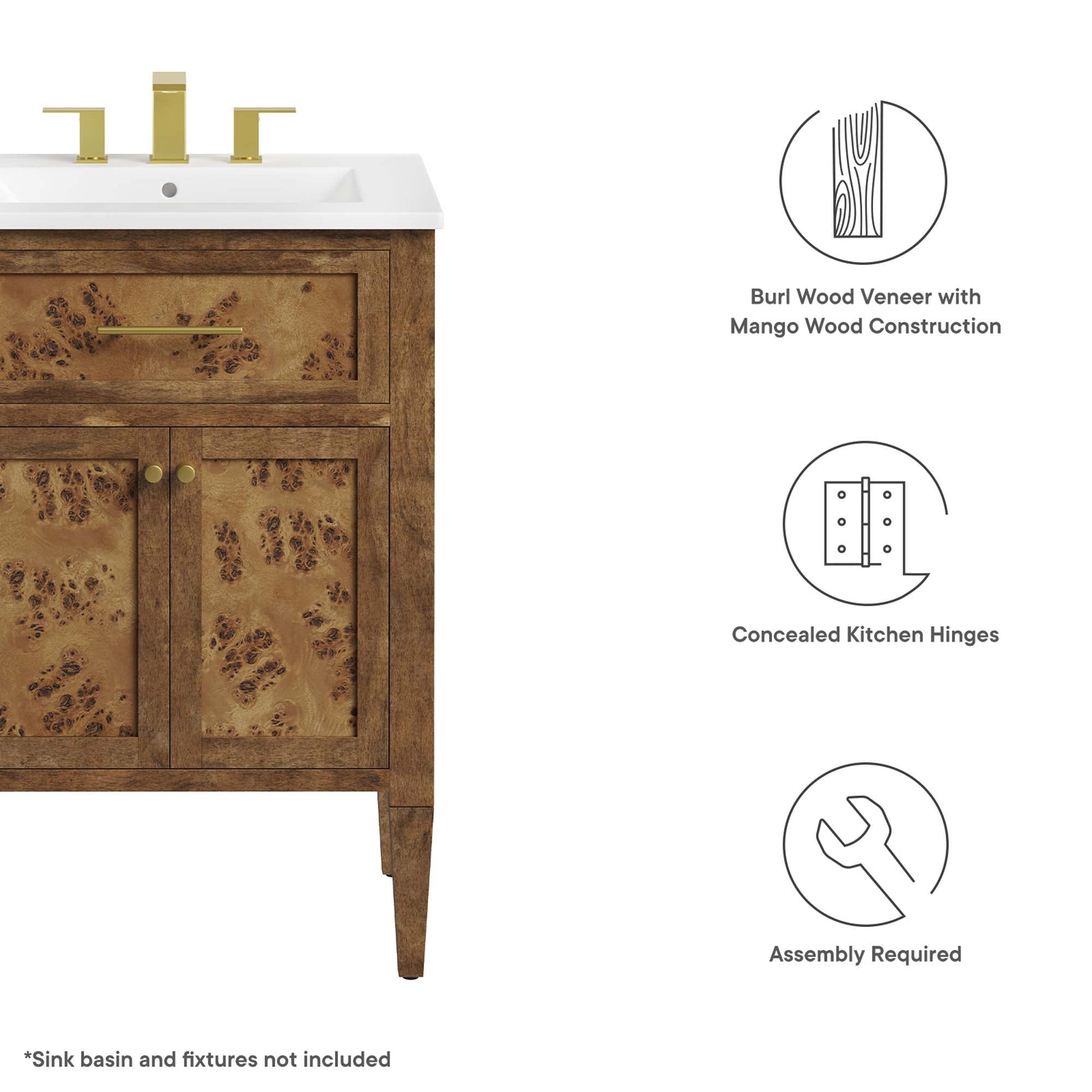 Elysian Bathroom Cabinet Basin Not Included