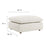 Commix Down Filled Overstuffed Boucle Fabric Ottoman