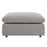 Commix Down Filled Overstuffed Boucle Fabric Ottoman