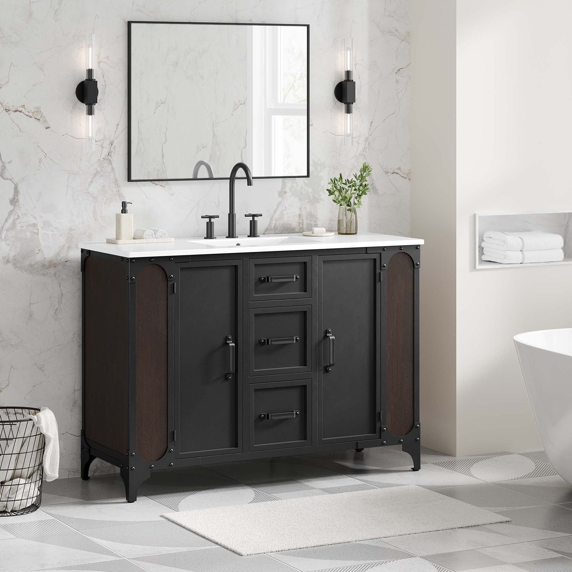 Steamforge Bathroom Cabinet Basin Not Included