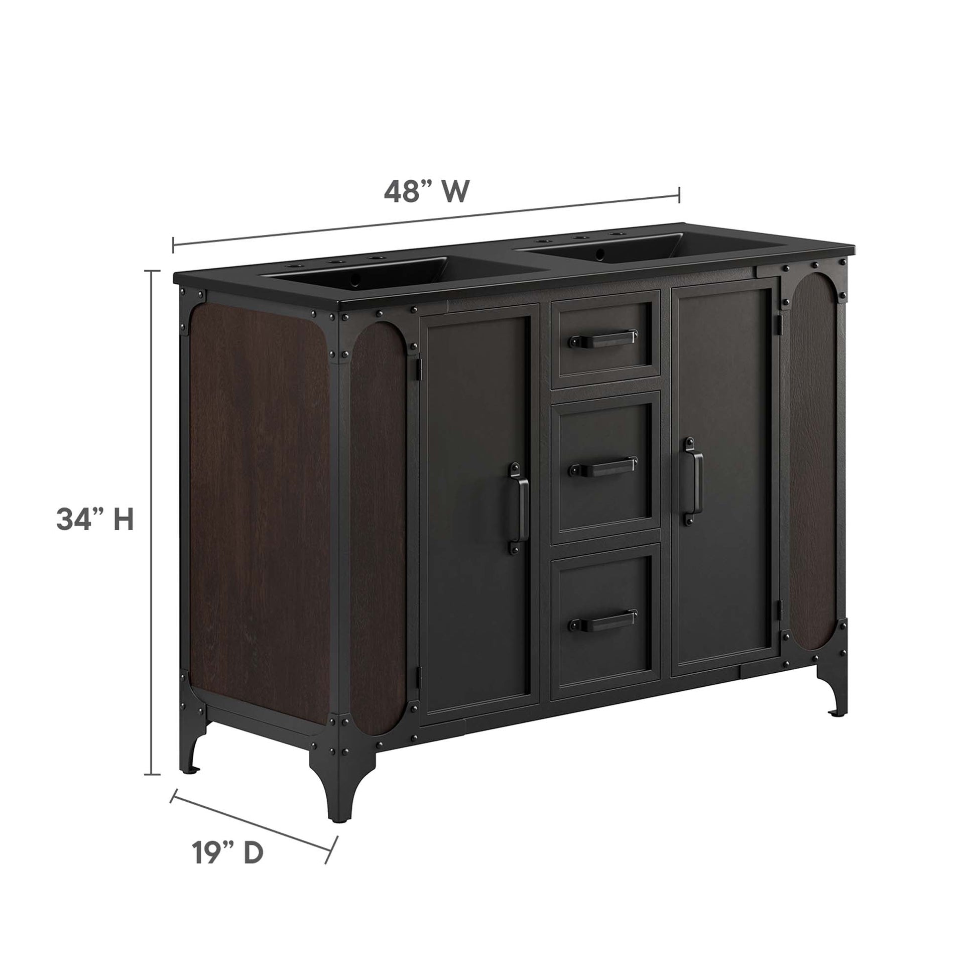 Steamforge Bathroom Cabinet Basin Not Included