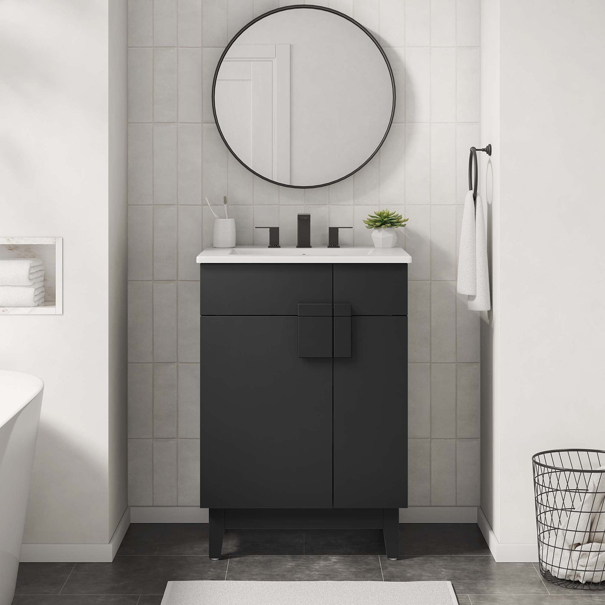 Miles Bathroom Vanity Basin Included