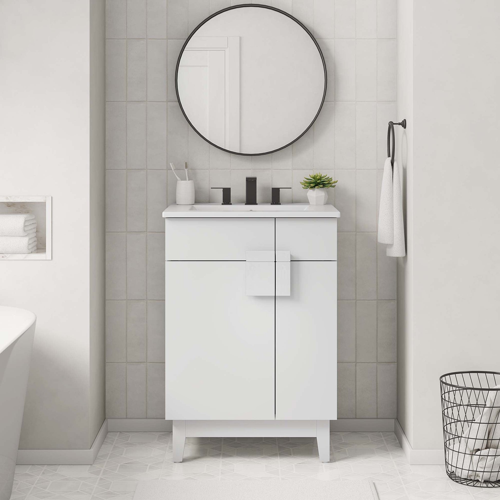 Miles Bathroom Vanity Basin Included