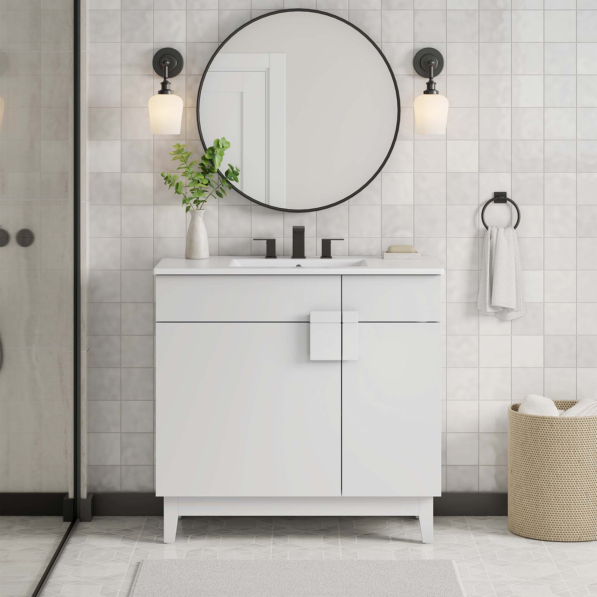 Miles Bathroom Vanity Basin Included