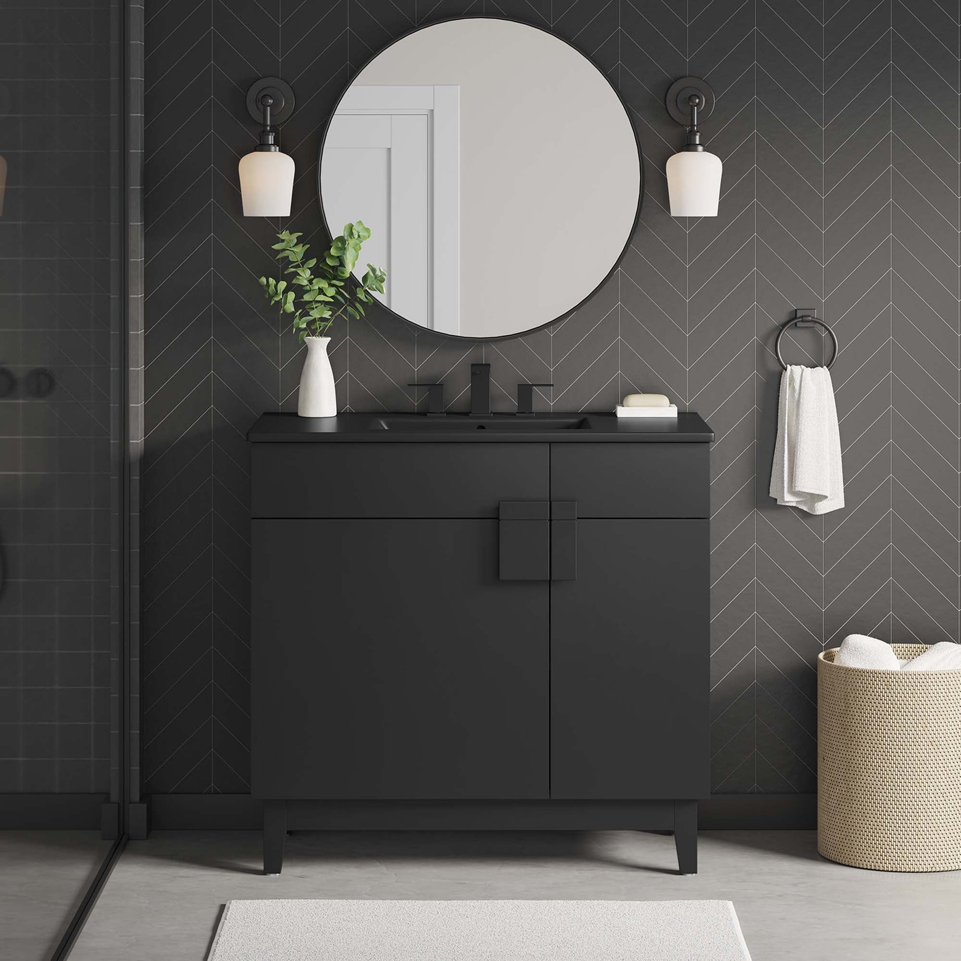 Miles Bathroom Vanity Basin Included
