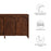 Appia Wood Grain 4-Door Sideboard Storage Cabinet