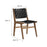 Saoirse Faux Leather Wood Dining Side Chair - Set of 2