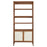 Capri 4-Shelf Wood Grain Bookcase