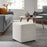 Callum 17" Square Woven Heathered Fabric Upholstered Ottoman