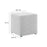 Callum 17" Square Woven Heathered Fabric Upholstered Ottoman