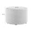 Callum Large 23" Round Woven Heathered Fabric Upholstered Ottoman
