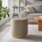 Tilden 16" Round Performance Velvet Upholstered Ottoman