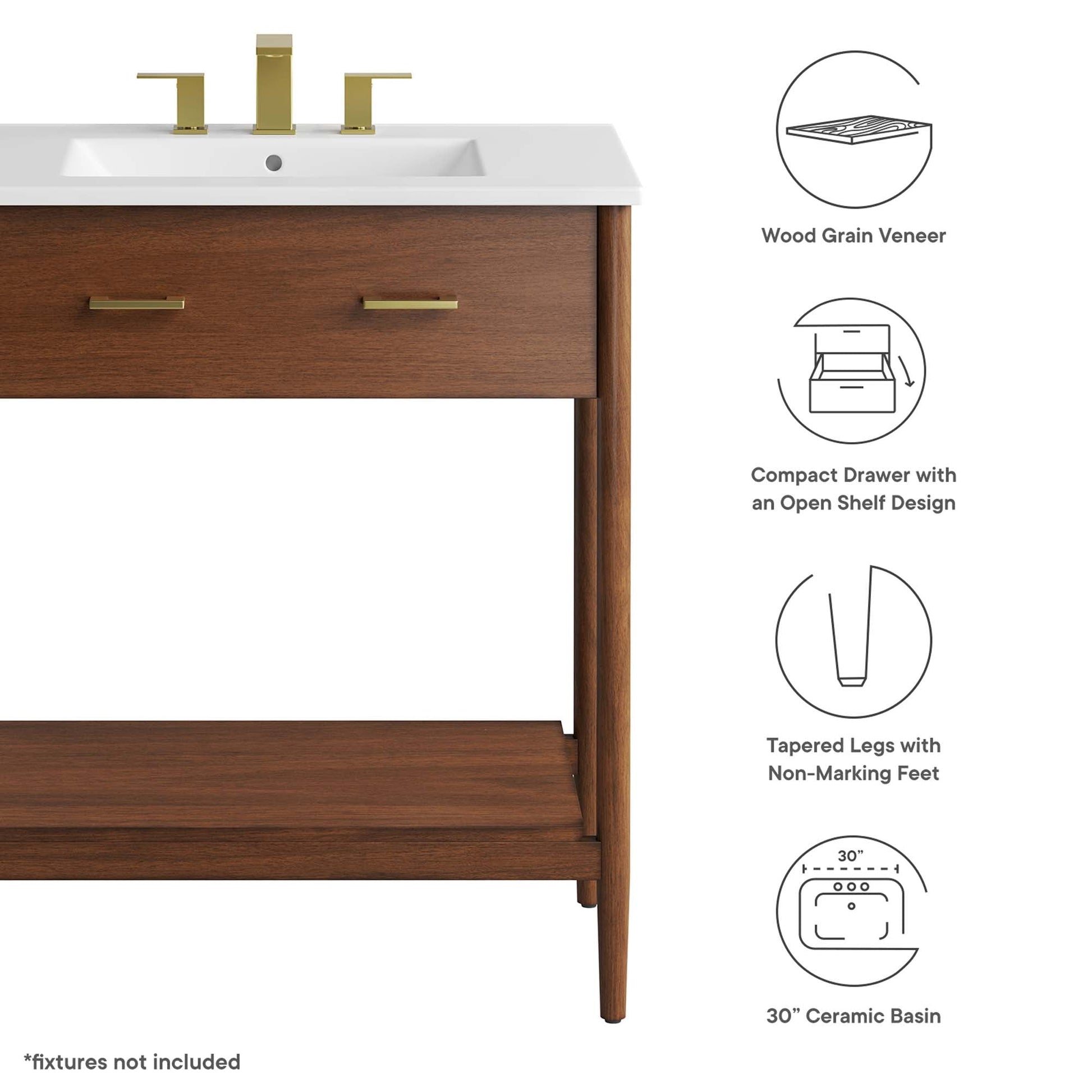Zaire Bathroom Vanity Basin Included