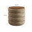 Mezzo Round Performance Velvet Storage Ottoman
