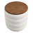 Mezzo Round Boucle Fabric Storage Ottoman