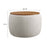 Perla Woven Heathered Fabric Upholstered Storage Ottoman