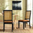 Arlo Vegan Leather Upholstered Faux Rattan and Wood Dining Side Chairs - Set of 2
