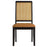 Arlo Vegan Leather Upholstered Faux Rattan and Wood Dining Side Chairs - Set of 2