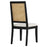 Arlo Faux Rattan and Wood Dining Side Chairs - Set of 2