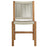 Vienna Outdoor Patio Teak and Rope Armless Dining Chairs Set of 2