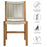 Vienna Outdoor Patio Teak and Rope Armless Dining Chairs Set of 2