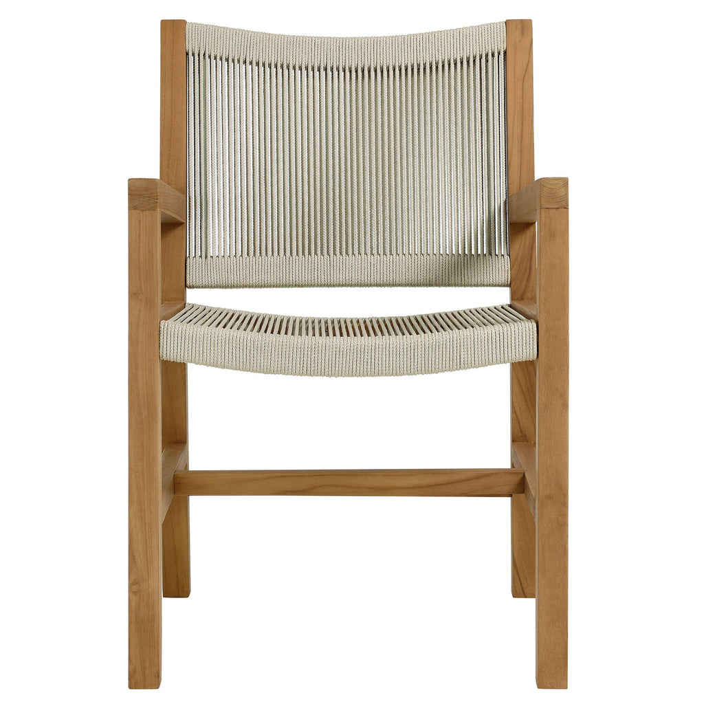 Vienna 7-Piece Outdoor Patio Teak and Rope Dining Set