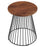 Valeo Round Wood and Metal Side Table