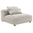 Solace  Modular Corduroy Upholstered Armless Chair and Ottoman Set