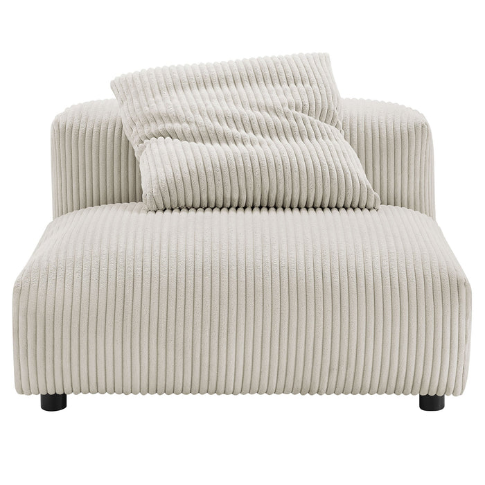 Solace  Modular Corduroy Upholstered Armless Chair