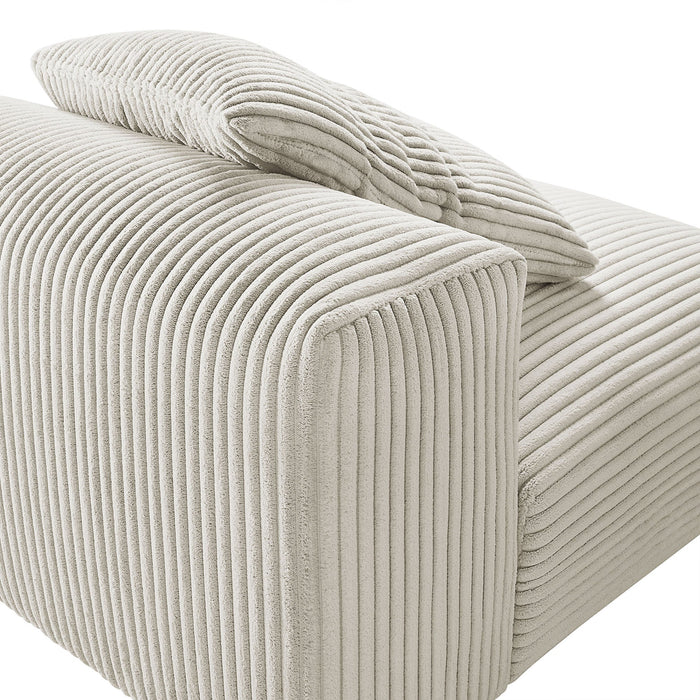 Solace  Modular Corduroy Upholstered Armless Chair