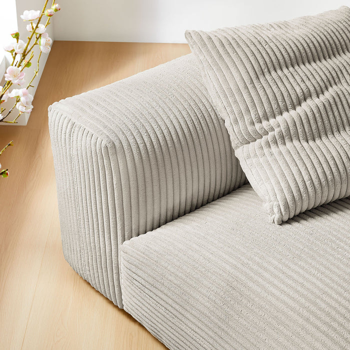 Solace  Modular Corduroy Upholstered Armless Chair