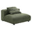 Solace  Modular Corduroy Upholstered Armless Chair and Ottoman Set