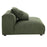 Solace  Modular Corduroy Upholstered Armless Chair and Ottoman Set