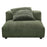 Solace  Modular Corduroy Upholstered Armless Chair and Ottoman Set