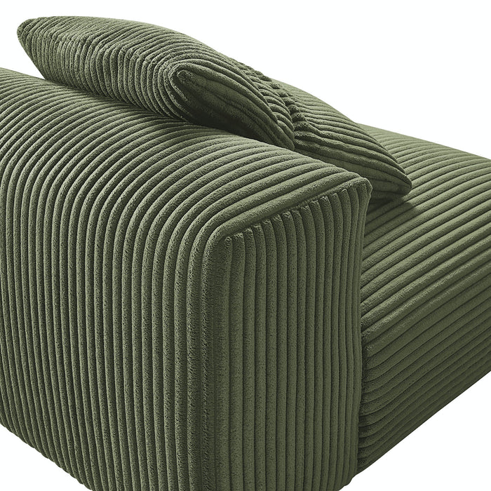Solace  Modular Corduroy Upholstered Armless Chair