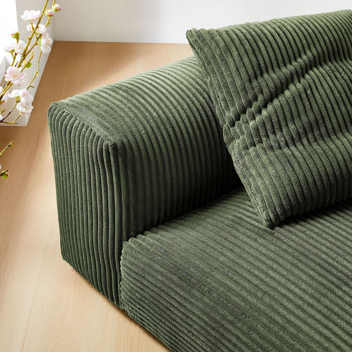 Solace  Modular Corduroy Upholstered Armless Chair