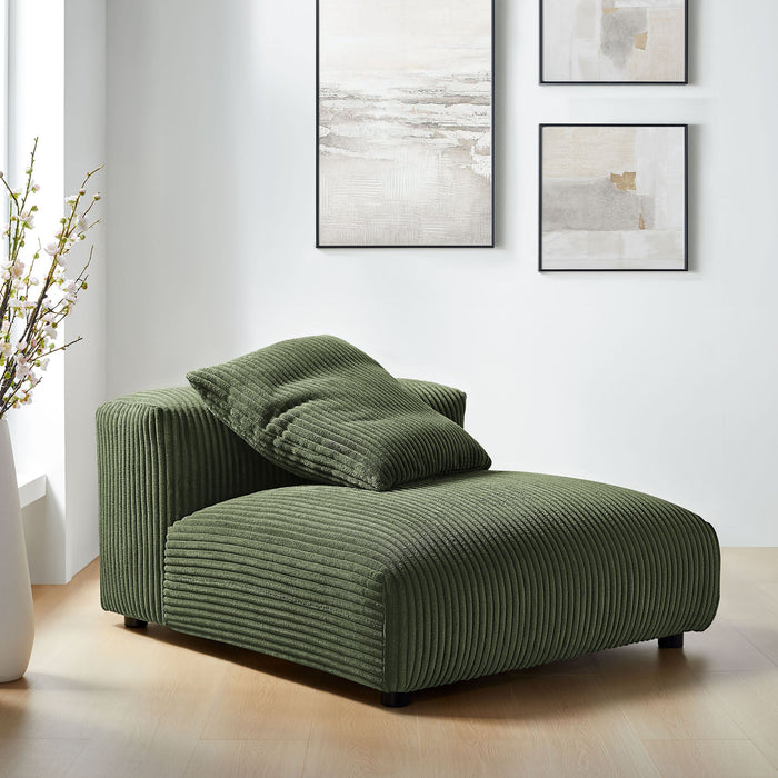 Solace  Modular Corduroy Upholstered Armless Chair