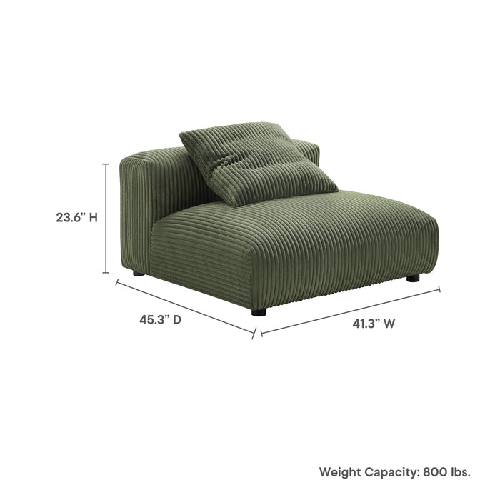 Solace  Modular Corduroy Upholstered Armless Chair
