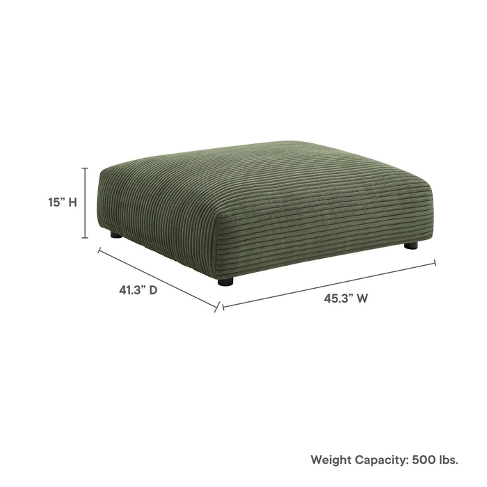 Solace  Modular Corduroy Upholstered Ottoman