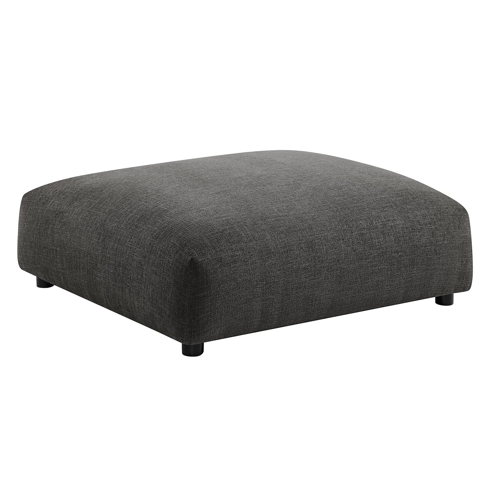 Solace  Modular Upholstered Fabric Armless Chair and Ottoman Set