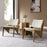 Rylina Vegan Leather Accent Chairs Set of 2