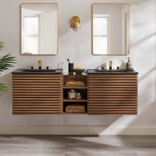 Render  62" Wall-Mount Double Sink  Bathroom Vanity