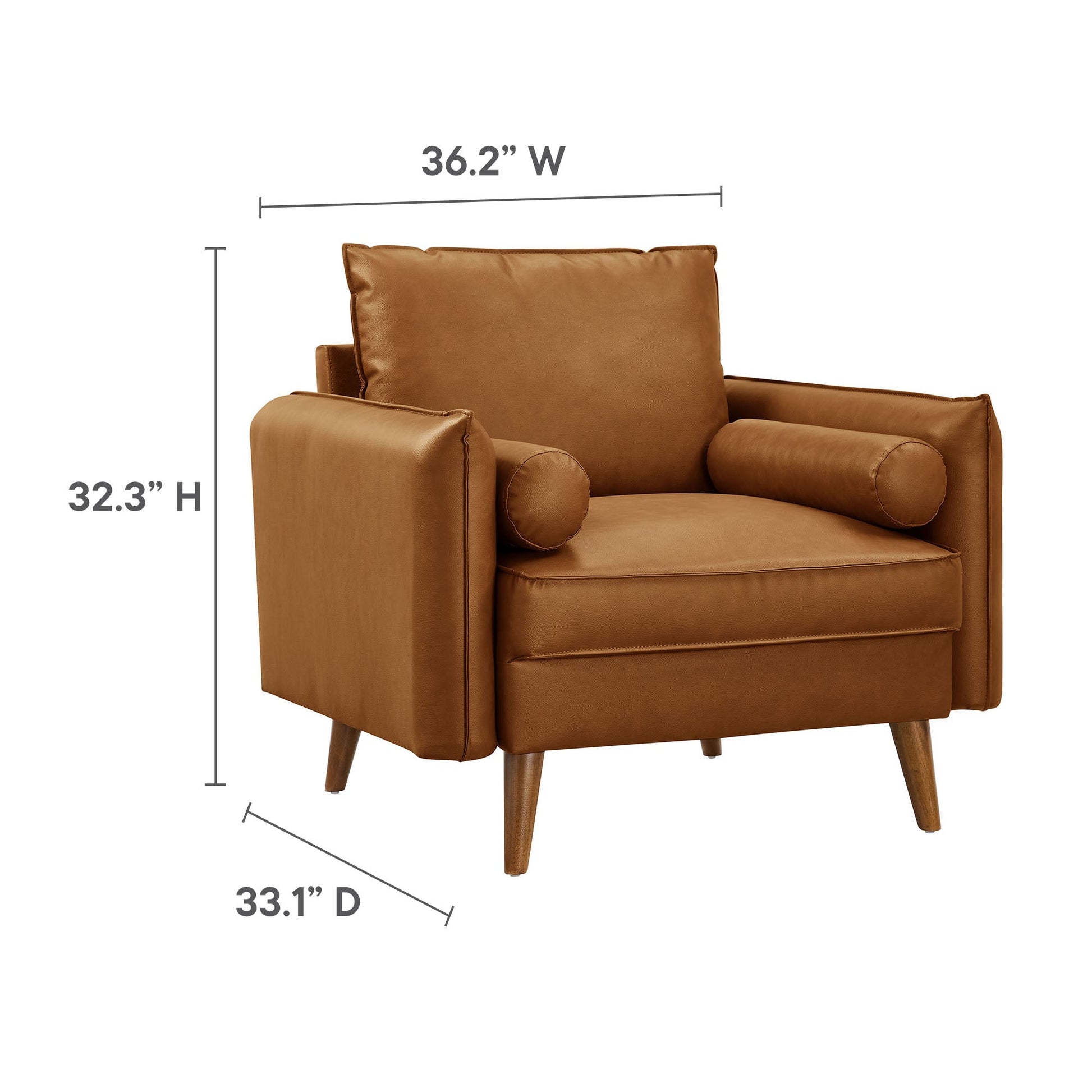 Revive Upholstered Vegan Leather Accent Armchair